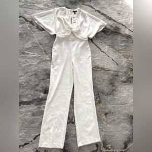 Aidan Mattox white jumpsuit size 8 new with tags